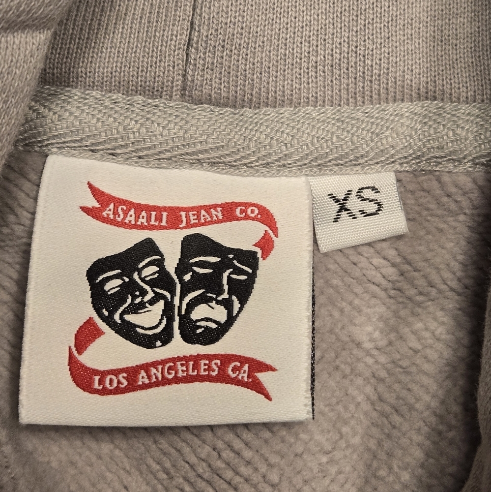 Asaali "Laugh Now Cry Later" Hoodi Sweater Color Grey Size XS - Picture 11 of 12